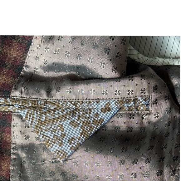 JKT  New York 100% wool men’s 2 button closure plaid blazer coat rn#98302 | 40R - Picture 13 of 16